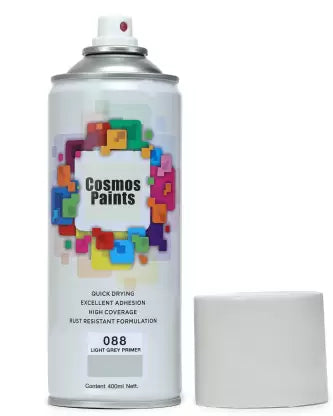 Cosmos Matt Black Spray Paint and Light Grey Primer -Combo Offer 400ml Paint and Primer in One  (400 ml)