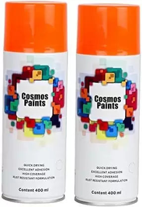 Cosmos Paints Hanuman Orange Spray Paint 400ml (Pack of 2) Hanuman Orange Spray Paint 800 ml  (Pack of 2)