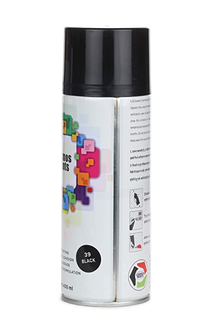 Cosmos Paints GlossBlack Spray Paint 400 ml (Pack of 4)