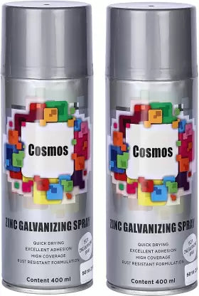 Cosmos Paints Zinc Galvanizing Spray Paint, 400 ml (Pack of 2) Zinc Galvanizing Spray Paint 800 ml  (Pack of 2)