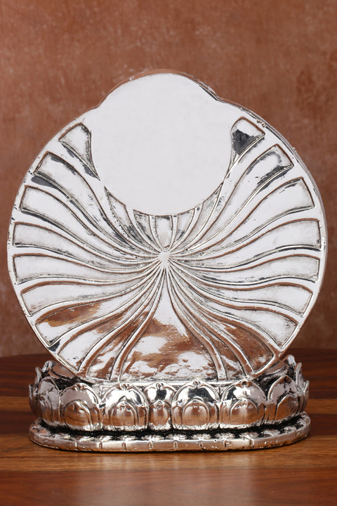 Divine Studio Pure Silver Plated Goddess Tara Idol Religious Statue with Sun Aura for Hinduism and Budhism | Home Décor, Office Desk, Mandir, Temple & Pooja (6inches)