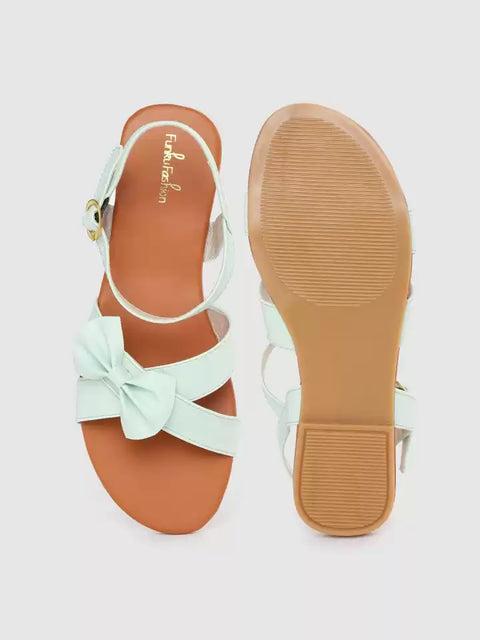 Funku Fshion Women Fancy and Comfort Flat Sandal for Women & Girls